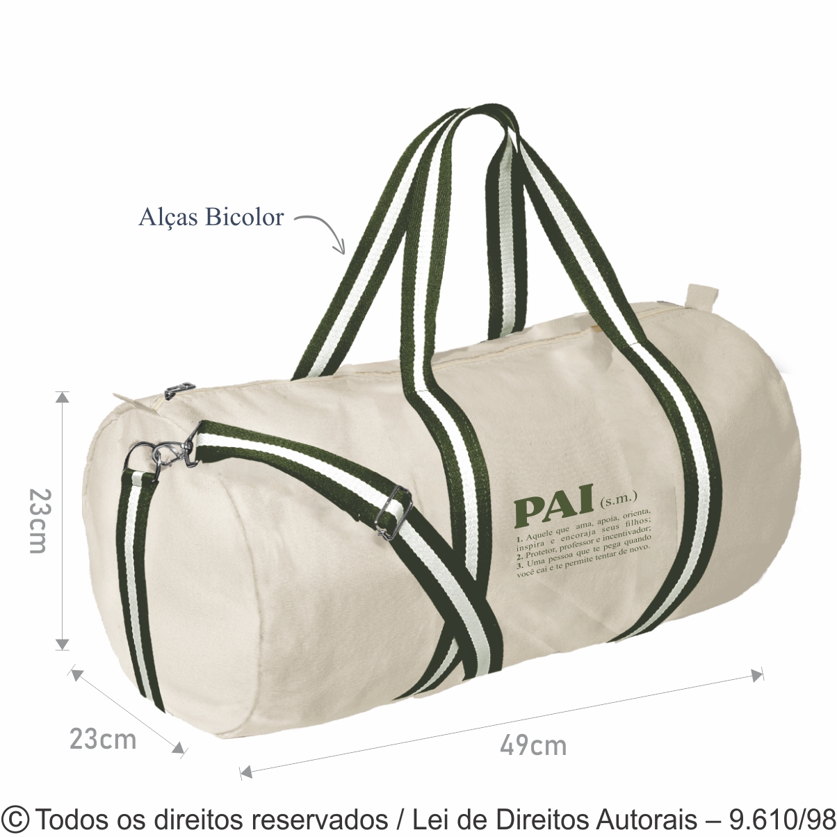 BOLSA DE LONA 240G 49X23X23CM NATURAL 250L